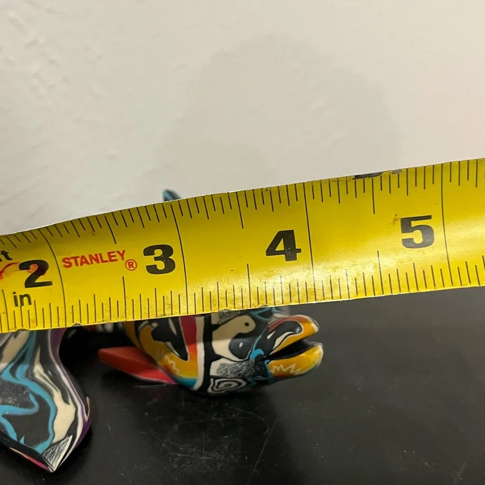 Colorful polymer clay Orca figurine